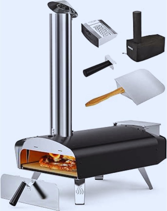 W-Oven Buitenoven Hout & Pellets Zwart Classic