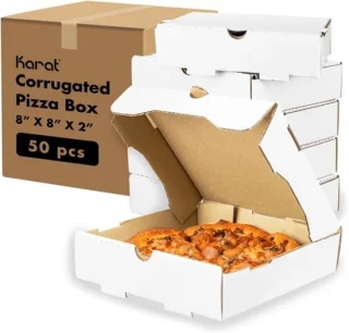 Witte pizzadozen 50 stuks 8 inch