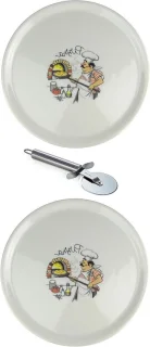 Xxl pizza borden set 2 stuks 33cm wit