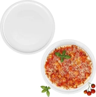 XXL pizzabord 33,5 cm wit porselein set