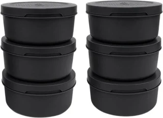 ZiiPa pizzadeeg doos 16 cm zwart 6 stuks