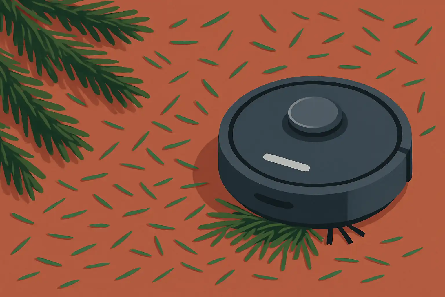 Kerstboomnaalden en robotstofzuigers: zo overleeft je robot de feestdagen