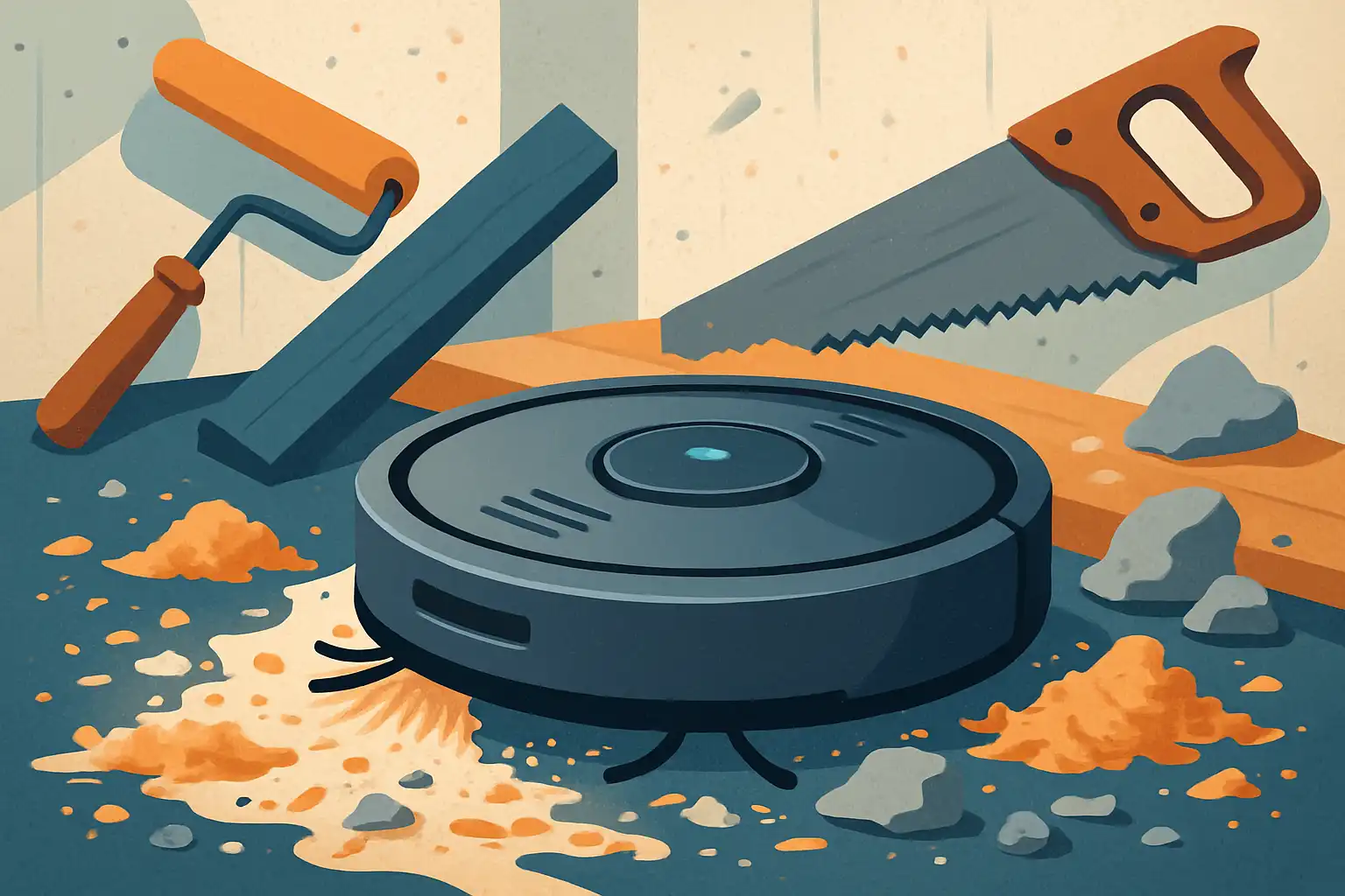 Na klussen en verbouwingen: zo laat je je robotstofzuiger bouwstof en zaagsel efficiënt opruimen