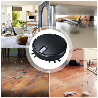 Robotstofzuiger met dweilfunctie - Robot Vacuum - 1500 Pa Zuigkracht, op te laden via USB - veegt - Zuig - dweilen en sproeibevochtigen 5 - in -1 handige reiniger