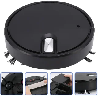 Robotstofzuiger met dweilfunctie - Robot Vacuum - 1500 Pa Zuigkracht, op te laden via USB - veegt - Zuig - dweilen en sproeibevochtigen 5 - in -1 handige reiniger