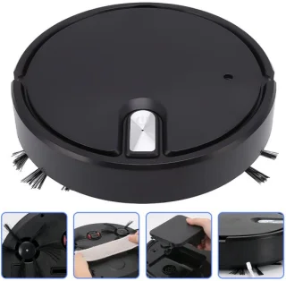 Robotstofzuiger met dweilfunctie - Robot Vacuum - 1500 Pa Zuigkracht, op te laden via USB - veegt - Zuig - dweilen en sproeibevochtigen 5 - in -1 handige reiniger