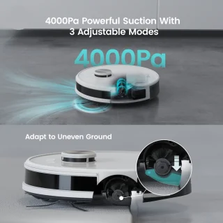 Robotstofzuiger – Dweilrobot – Stofzuigrobot – Automatische Stofzuiger – Schoonmaakrobot – 4000Pa Zuigkracht – Dual Power Batterij & Netstroom