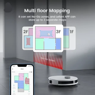Robotstofzuiger – Dweilrobot – Stofzuigrobot – Automatische Stofzuiger – Schoonmaakrobot – 4000Pa Zuigkracht – Dual Power Batterij & Netstroom
