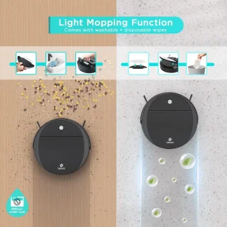 Robot Vacuum Cleaners - Lefant 2-in-1 Robot Vacuum Cleaner with Mop Function - 2200pa Powerful Suction - Automatic Self-Charging Intelligent Vacuum Robot - Ideal for Animal Hair/Hard Floor/Low Pile Carpet
