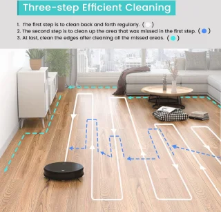 Robot Vacuum Cleaners - Lefant 2-in-1 Robot Vacuum Cleaner with Mop Function - 2200pa Powerful Suction - Automatic Self-Charging Intelligent Vacuum Robot - Ideal for Animal Hair/Hard Floor/Low Pile Carpet