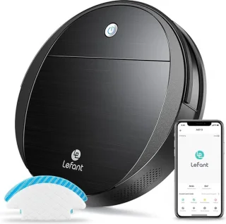 Robot Vacuum Cleaners - Lefant 2-in-1 Robot Vacuum Cleaner with Mop Function - 2200pa Powerful Suction - Automatic Self-Charging Intelligent Vacuum Robot - Ideal for Animal Hair/Hard Floor/Low Pile Carpet