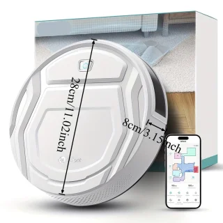 Robotstofzuiger – Slimme Stofzuiger – Dweilrobot – Automatische Stofzuiger – Huisdierreiniger – 2600 mAh Lithium Accu – Anti-Klit Technologie – Wit