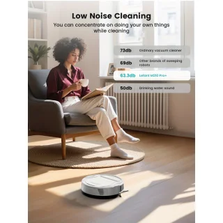 Robotstofzuiger – Slimme Stofzuiger – Dweilrobot – Automatische Stofzuiger – Huisdierreiniger – 2600 mAh Lithium Accu – Anti-Klit Technologie – Wit