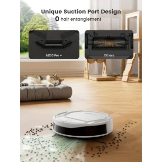 Robotstofzuiger – Slimme Stofzuiger – Dweilrobot – Automatische Stofzuiger – Huisdierreiniger – 2600 mAh Lithium Accu – Anti-Klit Technologie – Wit