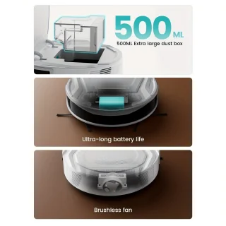 Robotstofzuiger – Slimme Stofzuiger – Dweilrobot – Automatische Stofzuiger – Huisdierreiniger – 2600 mAh Lithium Accu – Anti-Klit Technologie – Wit