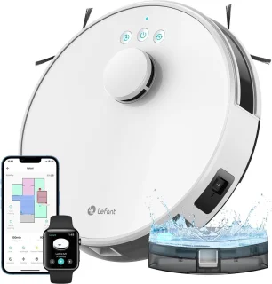 Robotstofzuiger met Dweilfunctie en LiDAR Navigatie - Krachtige 4000 Pa Zuigkracht, Ideaal voor Huisdieren en Harde Vloeren