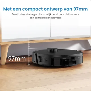 Avalue 3 in 1 Robotstofzuiger met Dweilfunctie - Automatisch Leegstation- Met Afstandsbediening en App - Zwart