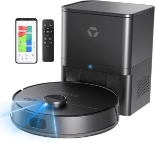 Avalue 3 in 1 Robotstofzuiger met Dweilfunctie - Automatisch Leegstation- Met Afstandsbediening en App - Zwart