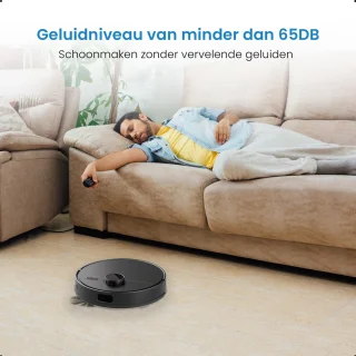 Avalue 3 in 1 Robotstofzuiger met Dweilfunctie - Automatisch Leegstation- Met Afstandsbediening en App - Zwart