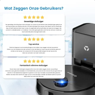 Avalue 3 in 1 Robotstofzuiger met Dweilfunctie - Automatisch Leegstation- Met Afstandsbediening en App - Zwart