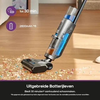 Draadloze Stofzuiger en Dweil in één voor Harde Vloeren met 15000Pa Zuigkracht en LED-Display