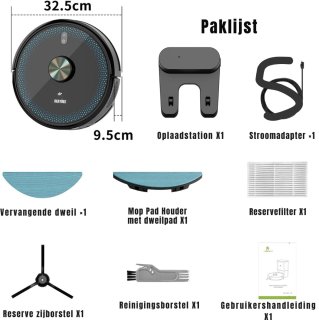 Wat vinden we goed aan de MMP®Robotstofzuiger met app - Robotstofzuiger - Robotstofzuiger huisdieren - Zwart - 33cm x 33cm x 10cm
