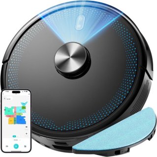 MMP®Robotstofzuiger met app - Robotstofzuiger - Robotstofzuiger huisdieren - Zwart - 33cm x 33cm x 10cm review