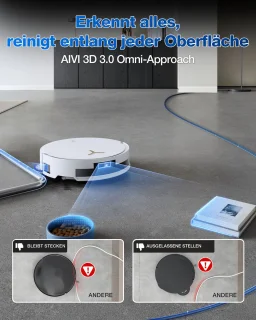 ECOVACS - DEEBOT T50 Max Pro Omni Gen 2 - Stofzuig- en dweilrobot - 18.500 Pa zuigkracht- Zelfreinigende Robotstofzuiger met Warmwater – Dweilsysteem - Automatisch Leegstation - Geschikt voor dierenharen