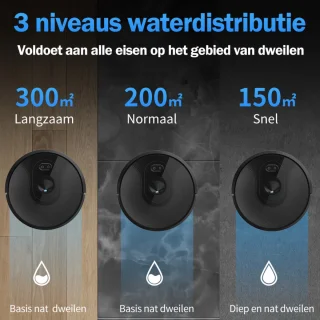 Robotstofzuiger – Robotstofzuigers – Dweilrobot – 2 in 1 Robotstofzuiger met dweilfuntie – Zuigkracht van 6000pa – 15 reinigingsmogelijkheden – Inclusief app & afstandsbediening