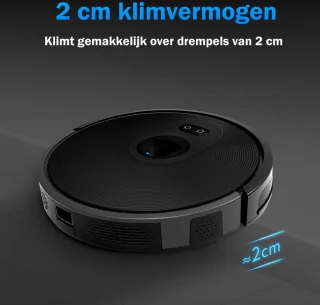 Robotstofzuiger – Robotstofzuigers – Dweilrobot – 2 in 1 Robotstofzuiger met dweilfuntie – Zuigkracht van 6000pa – 15 reinigingsmogelijkheden – Inclusief app & afstandsbediening