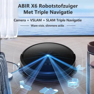 Robotstofzuiger – Robotstofzuigers – Dweilrobot – 2 in 1 Robotstofzuiger met dweilfuntie – Zuigkracht van 6000pa – 15 reinigingsmogelijkheden – Inclusief app & afstandsbediening