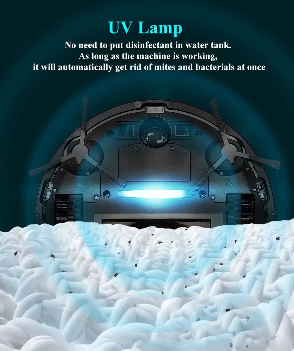 Abir TOF Wisdom Robotstofzuiger Zwart