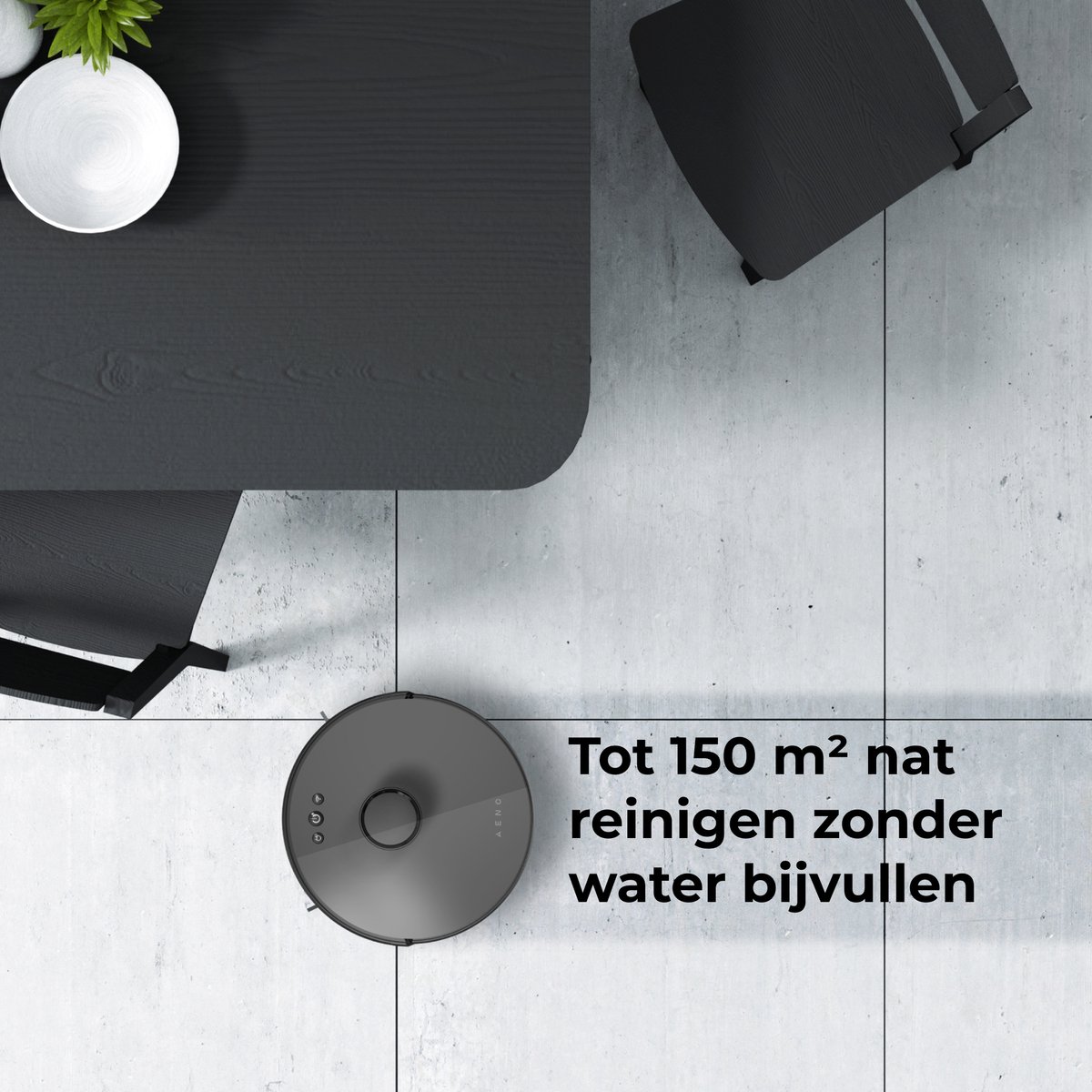 AENO RC3S Robotstofzuiger Zwart