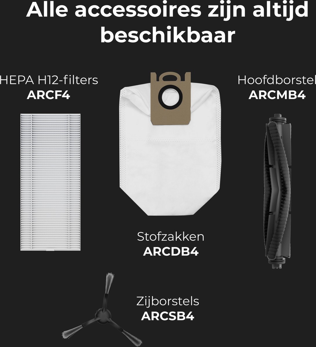 AENO RC4S Robotstofzuiger 2-in-1