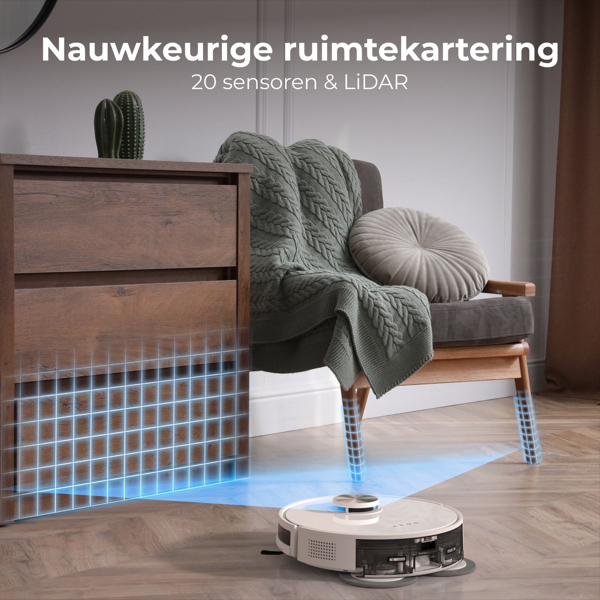AENO RC6S Robotstofzuiger met Dweilfunctie Wit