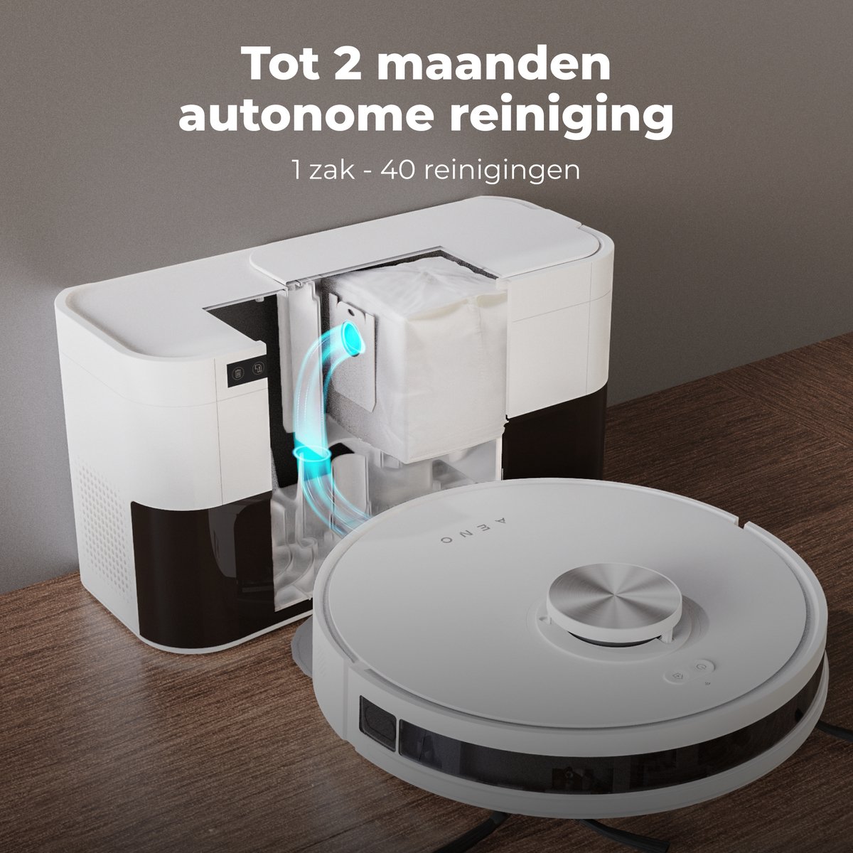 AENO RC6S Robotstofzuiger met Dweilfunctie Wit