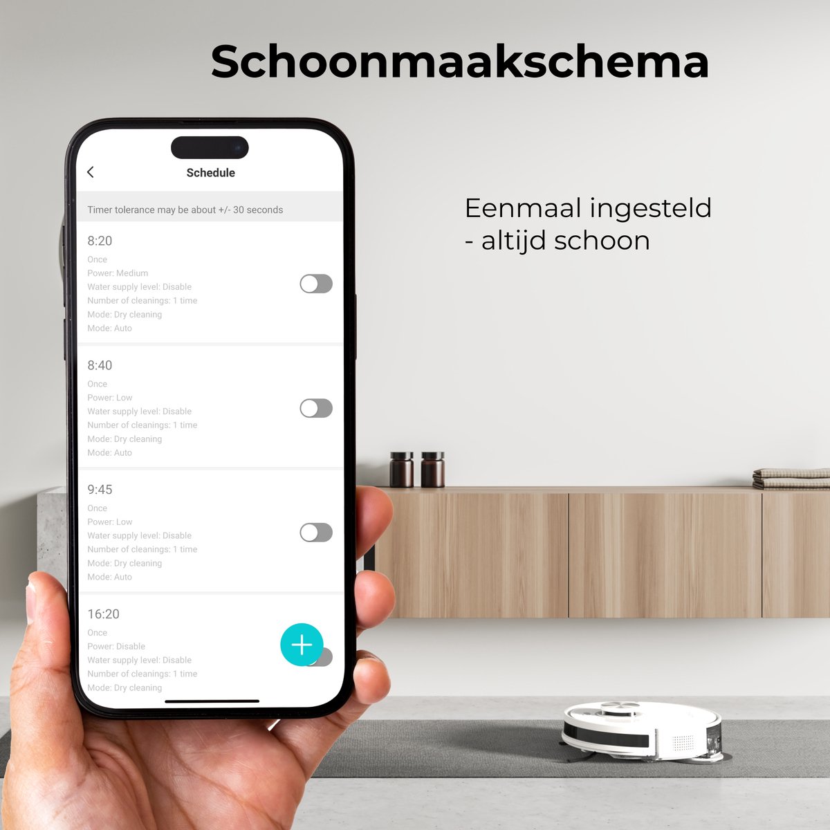 AENO RC6S Robotstofzuiger met Dweilfunctie Wit
