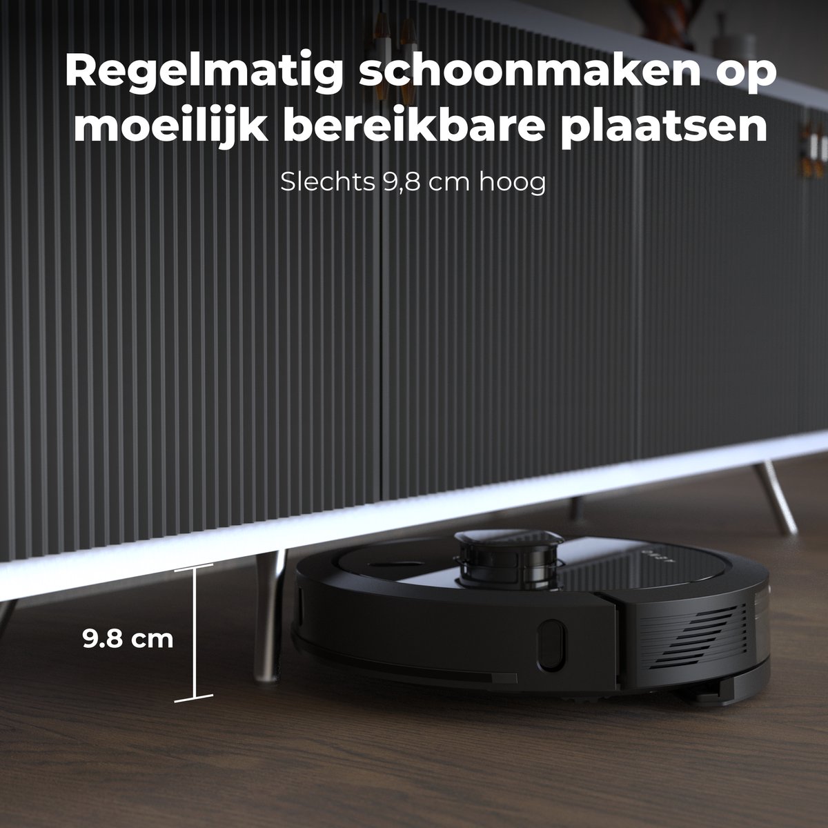 AENO RC7S Robotstofzuiger LiDAR Zwart
