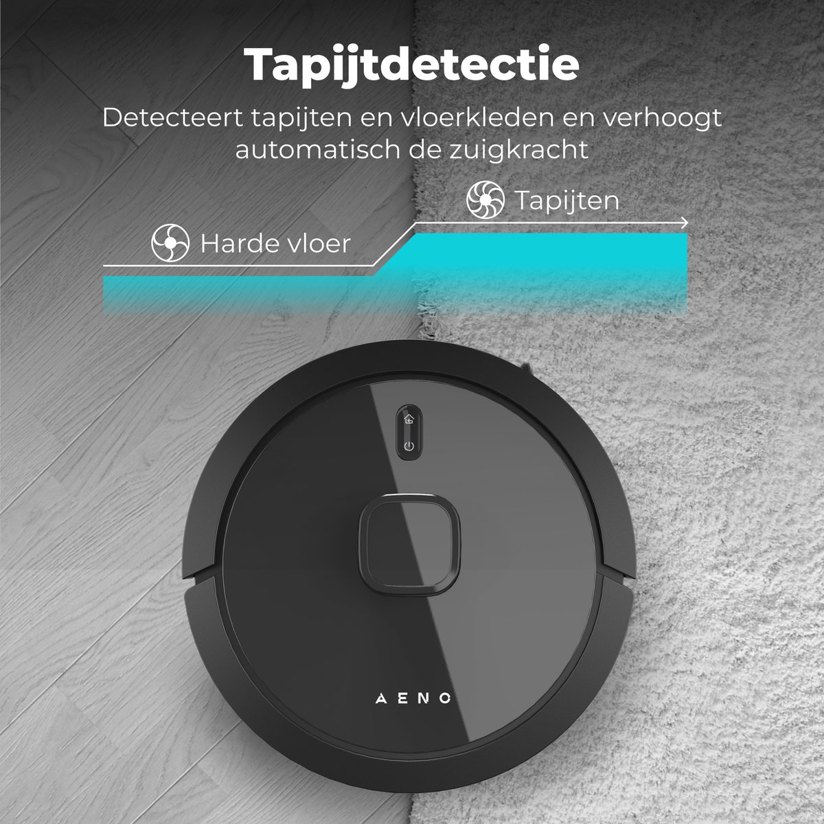 AENO RC7S Robotstofzuiger LiDAR Zwart
