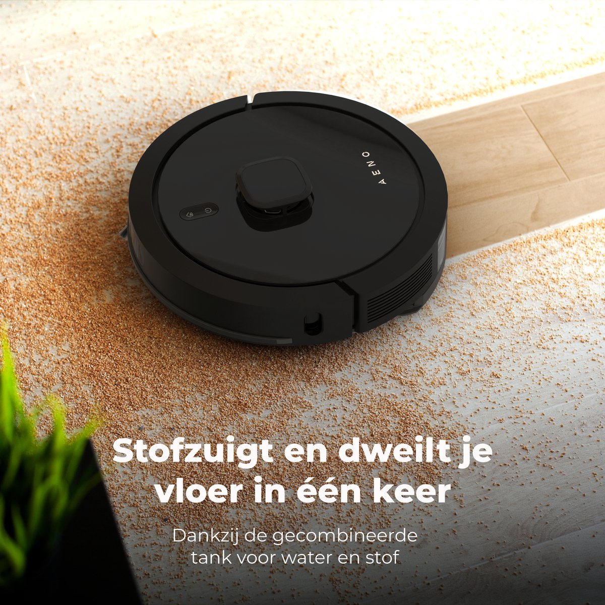 AENO RC7S Robotstofzuiger LiDAR Zwart