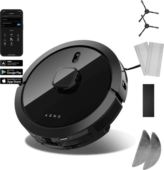 AENO RC7S Robotstofzuiger LiDAR Zwart