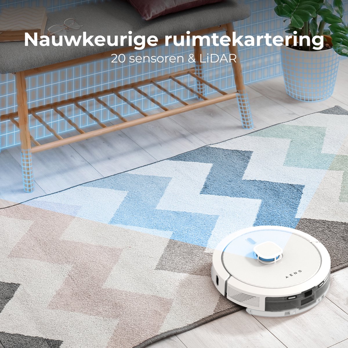 AENO RC8S Robotstofzuiger Wit