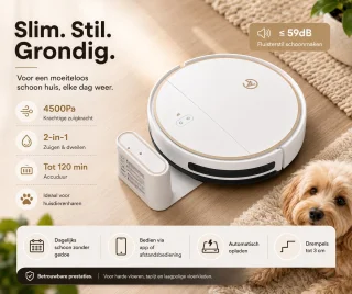 Wat vinden we goed aan de AG6000 Robotstofzuiger White Gold