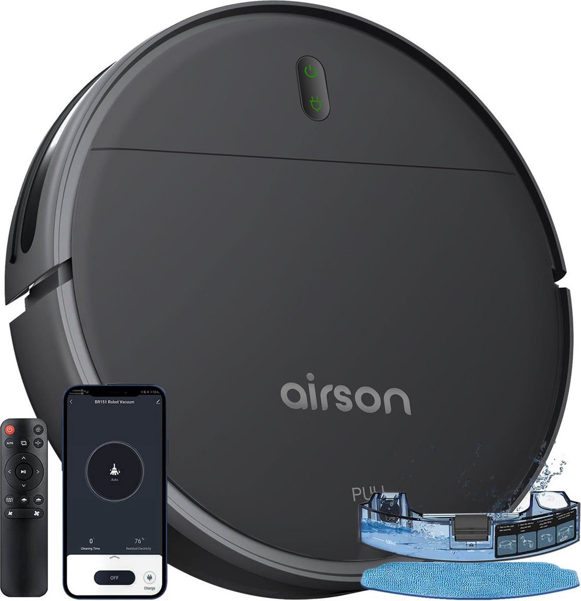 Airson X1 Pro Clean Robotstofzuiger Met Dweilfunctie