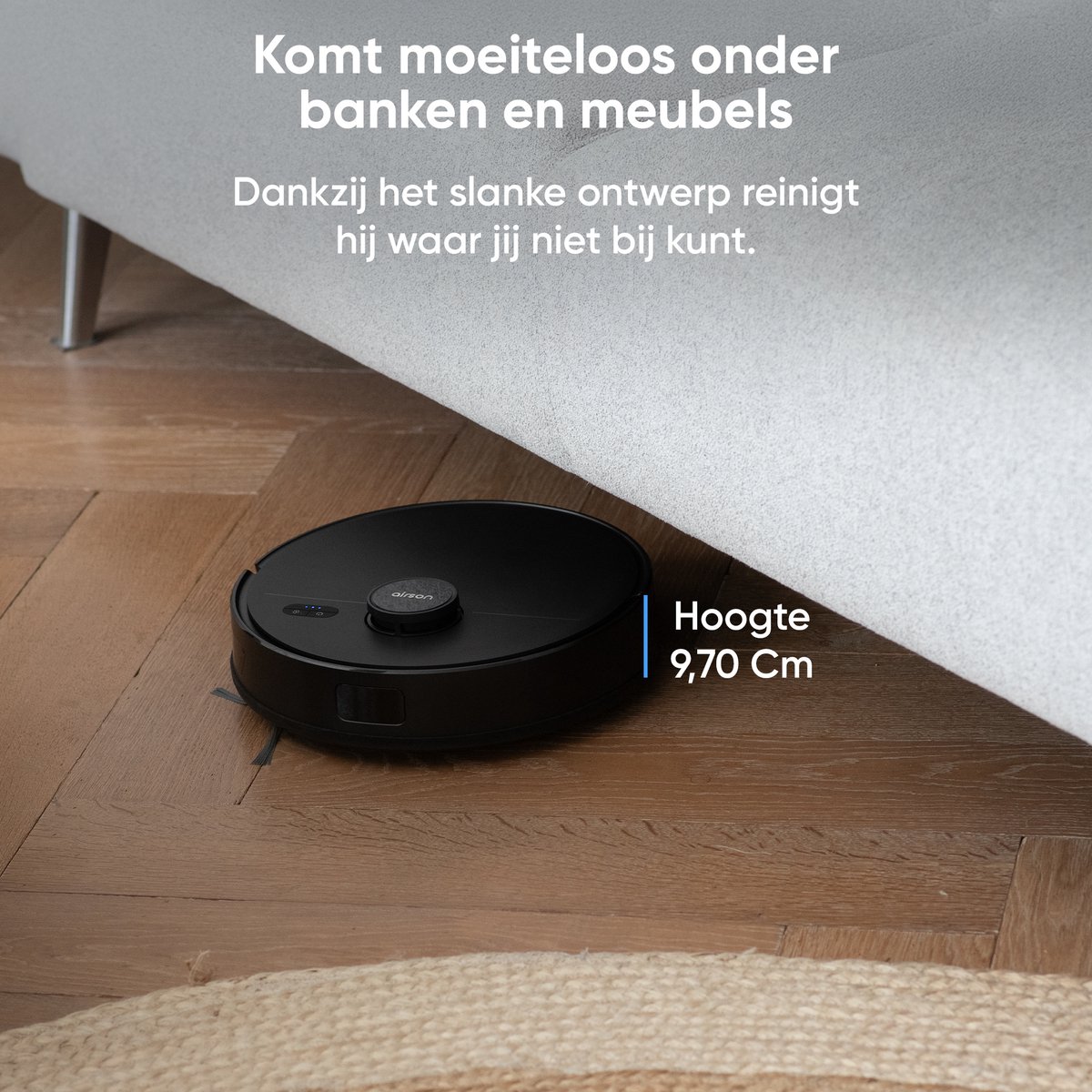 Airson X2 Ultra Clean Robotstofzuiger Zwart