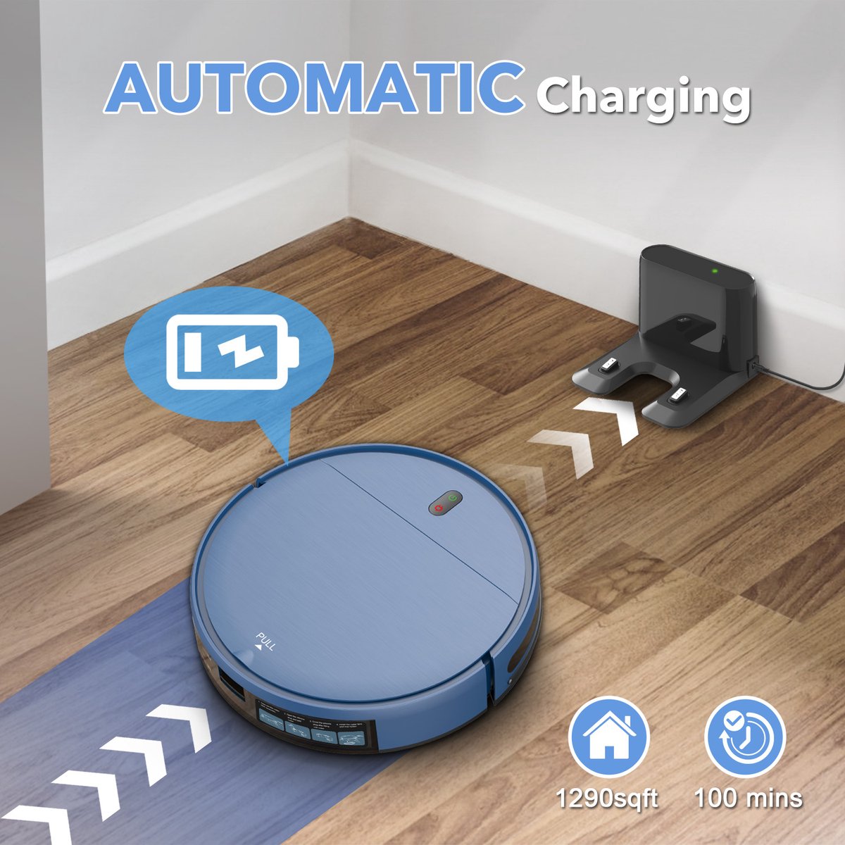 alexa Robotstofzuiger met Dweilfunctie en Laadstation
