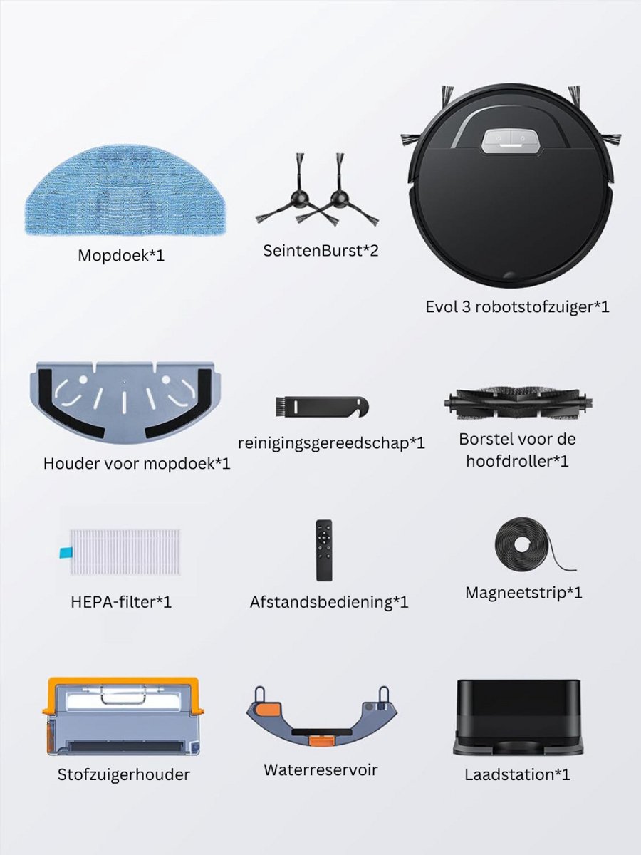 ApexArte Robotstofzuiger met Dweilfunctie