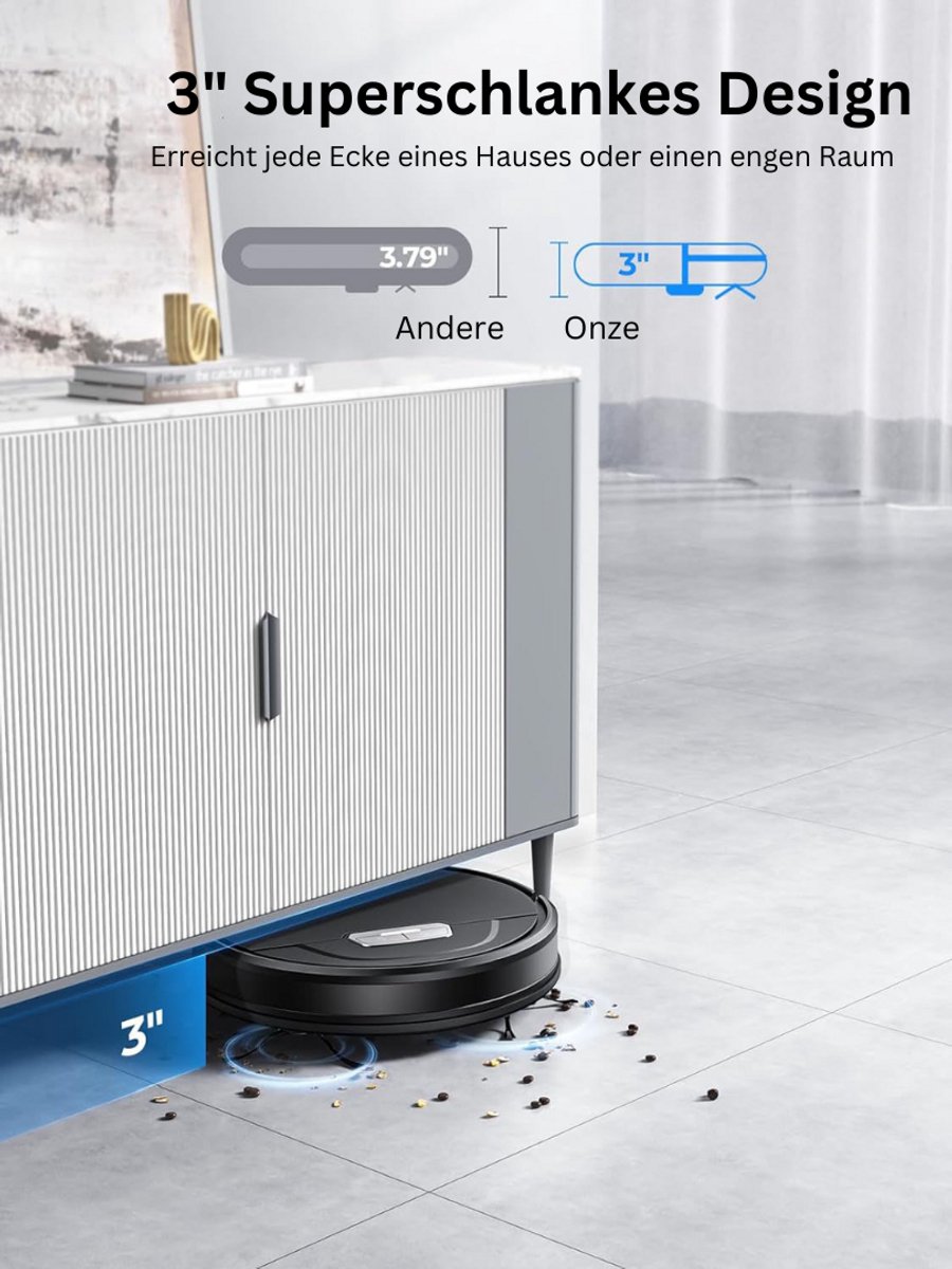 ApexArte Robotstofzuiger met Dweilfunctie