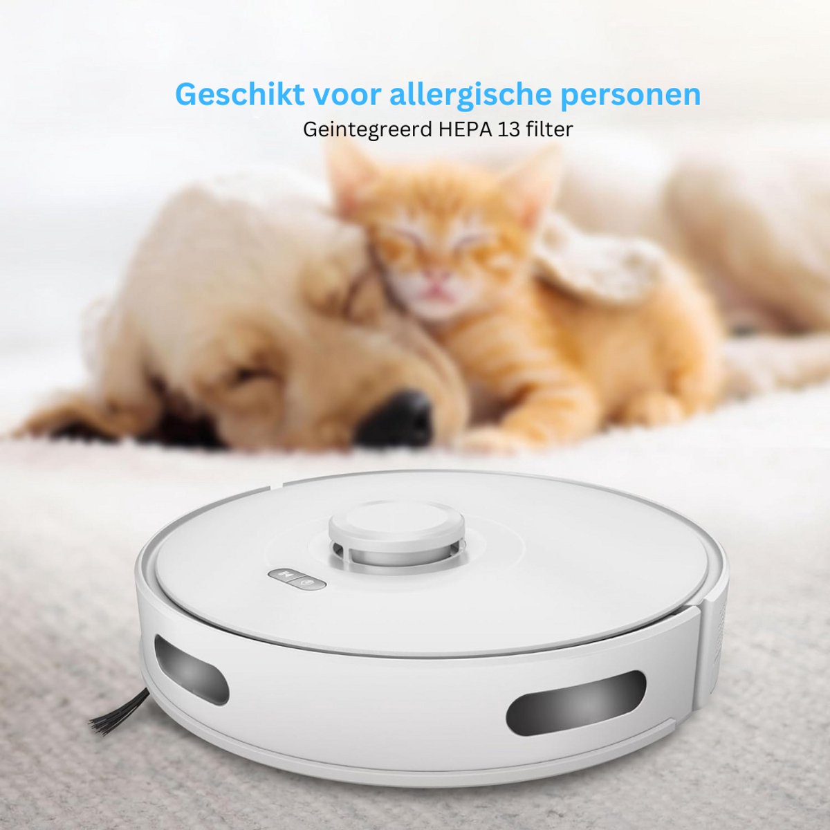 ApexArte Robotstofzuiger met Dweilfunctie Wit