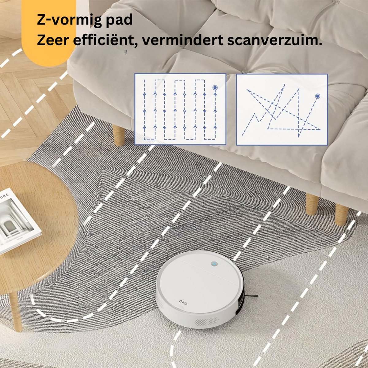 ApexArte Robotstofzuiger met Laadstation Wit